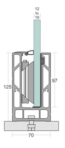 SD 11B Bracket with Side Cap System for Aluminum Glass Railing Installation, Premium Support Bracket for Balcony and Staircase, Durable Finish, Secure Fit for Modern Projects